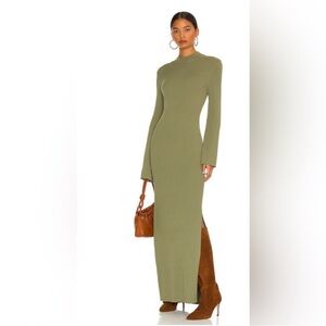 Line & Dot Olive Long Sleeve Dress